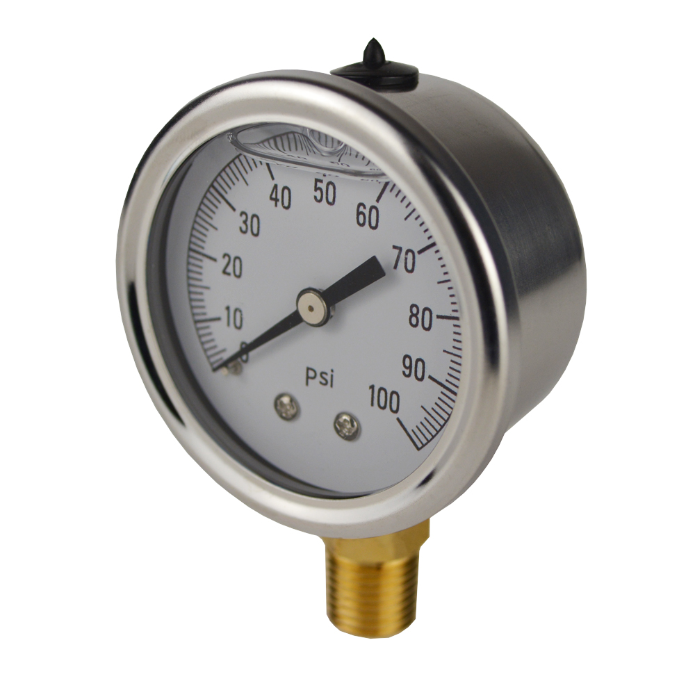 100" Stainless Steel Glycerin Filled Pressure Gauge - ECO-FLO